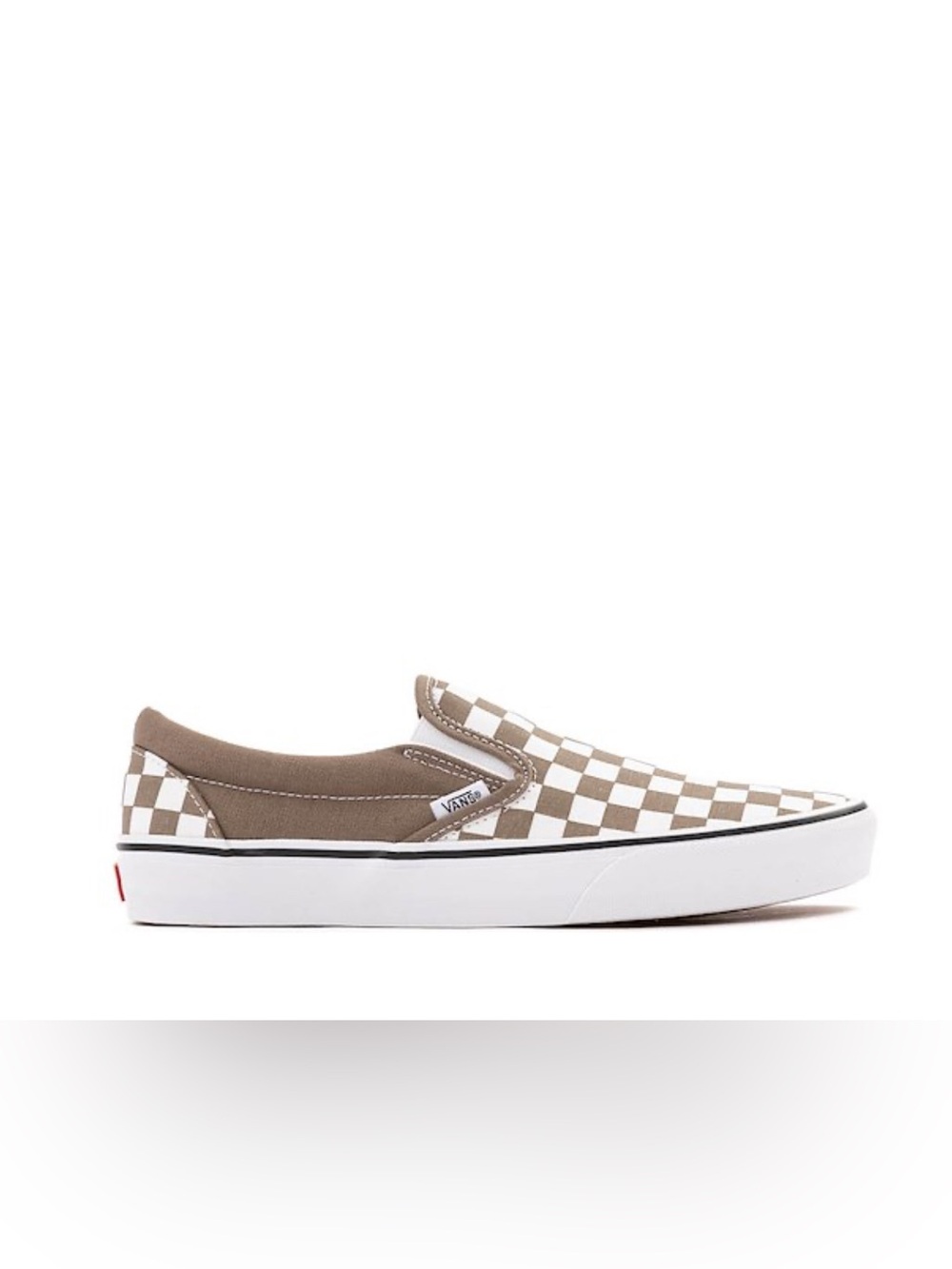 Gently Used Vans Classic Slip-On Checkerboard Skate Shoe - Walnut